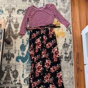 French grey stitch fix maxi dress